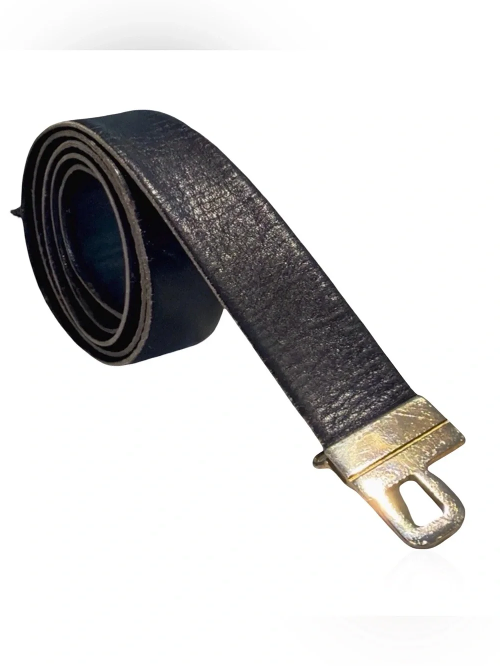 Bijan Men’s Black Leather Belt | Italian Luxury | 44”x1” | Made in Italy